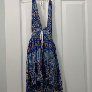 Colorful romper with open back
